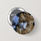 Badge Rond 5 Cm Bouton Chat (Devant & derrière)