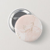 Badge Rond 5 Cm bouton chat (Devant & derrière)