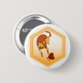 Badge Rond 5 Cm Bouton Chat avec fil (Devant & derrière)