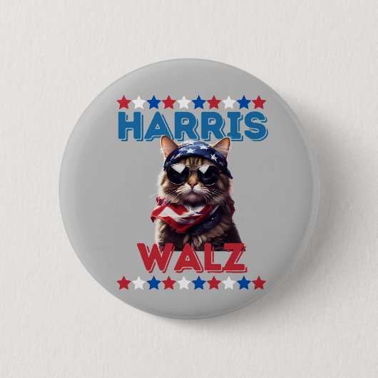 Badge Rond 5 Cm Bouton Chat Ladies Harris Walz (Devant)