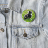 Badge Rond 5 Cm Bouton Chat Sunshine (En situation)