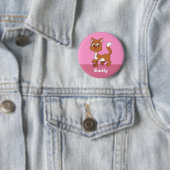 Badge Rond 5 Cm Bouton chaton de dessin animé mignon (En situation)