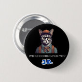 Badge Rond 5 Cm Bouton Chats contre JD Vance (Devant & derrière)