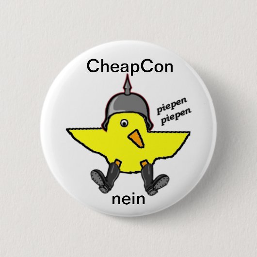 Badge Rond 5 Cm bouton cheapcon (Devant)