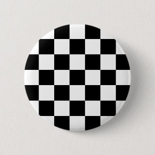 Badge Rond 5 Cm Bouton Checkered de Ska de deux tons