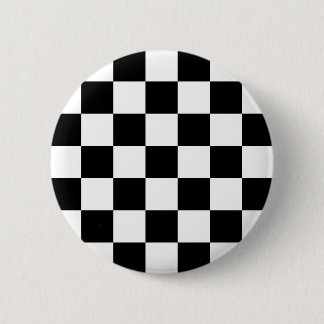 Badge Rond 5 Cm Bouton Checkered de Ska de deux tons