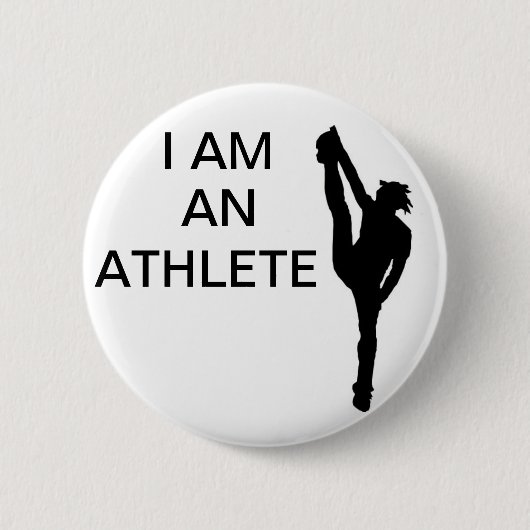 Badge Rond 5 Cm Bouton Cheerleading d'athlète (Devant)