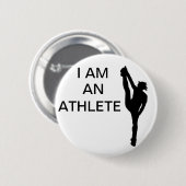 Badge Rond 5 Cm Bouton Cheerleading d'athlète (Devant & derrière)