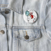 Badge Rond 5 Cm Bouton Chef Cook (En situation)