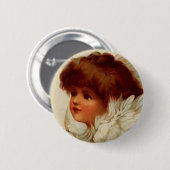 Badge Rond 5 Cm Bouton Cherub Angel (Devant & derrière)