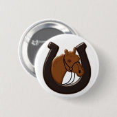 Badge Rond 5 Cm Bouton Cheval (Devant & derrière)