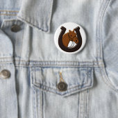 Badge Rond 5 Cm Bouton Cheval (En situation)