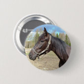Badge Rond 5 Cm Bouton Cheval (Devant & derrière)