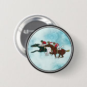 Badge Rond 5 Cm Bouton Chevaux de course (Devant & derrière)