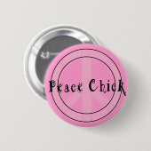 Badge Rond 5 Cm Bouton Chick Peace (Devant & derrière)