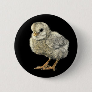 Badge Rond 5 Cm Bouton Chick - "Tough Chick"
