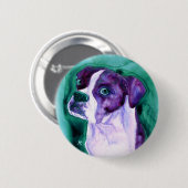 Badge Rond 5 Cm Bouton Chien de boxe - "Pas moi" (Devant & derrière)