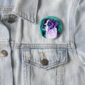 Badge Rond 5 Cm Bouton Chien de boxe - "Pas moi" (En situation)