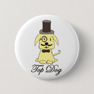 Badge Rond 5 Cm Bouton Chien supérieur