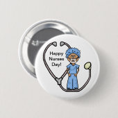 Badge Rond 5 Cm Bouton chirurgical masculin d'infirmière à (Devant & derrière)