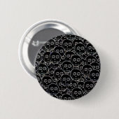 Badge Rond 5 Cm Bouton Chouettes noires (Devant & derrière)