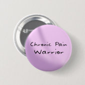 Badge Rond 5 Cm Bouton chronique de guerrier de douleur (Devant & derrière)