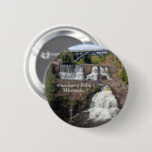 Badge Rond 5 Cm Bouton Chutes de Gooseberry (Devant & derrière)