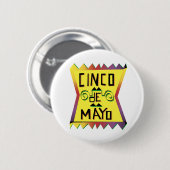 Badge Rond 5 Cm Bouton Cinco de Mayo (Devant & derrière)