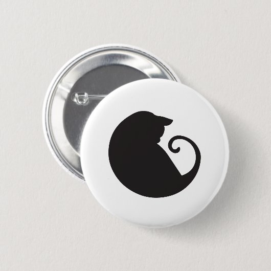 Badge Rond 5 Cm Bouton circulaire de chat (Devant & derrière)