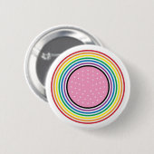 Badge Rond 5 Cm Bouton circulaire Rainbow Pride - American Flag In (Devant & derrière)