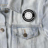 Badge Rond 5 Cm Bouton circulaire Représentation proportionnelle (En situation)