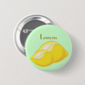 Badge Rond 5 Cm Bouton citron (Devant & derrière)