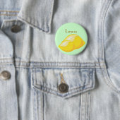 Badge Rond 5 Cm Bouton citron (En situation)