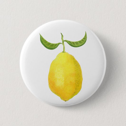 Badge Rond 5 Cm Bouton citron (Devant)