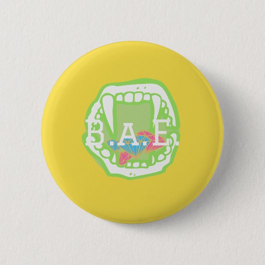 Badge Rond 5 Cm Bouton citron citron et citron vert B.A.E. (Devant)