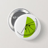 Badge Rond 5 Cm Bouton Citron vert (Devant & derrière)