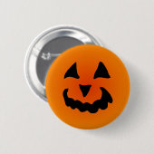 Badge Rond 5 Cm Bouton citrouille (Devant & derrière)