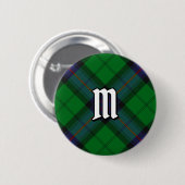 Badge Rond 5 Cm Bouton Clan Armstrong Tartan (Devant & derrière)