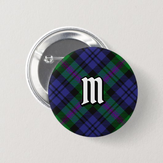 Badge Rond 5 Cm Bouton Clan Baird Tartan (Devant & derrière)