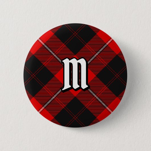 Badge Rond 5 Cm Bouton Clan Cunningham Tartan (Devant)