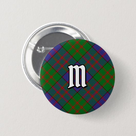 Badge Rond 5 Cm Bouton Clan MacDonald Tartan (Devant & derrière)