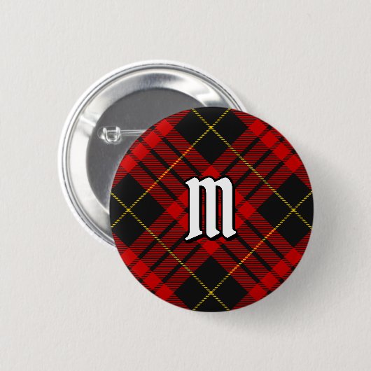 Badge Rond 5 Cm Bouton Clan MacQueen Tartan (Devant & derrière)