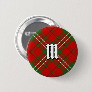 Badge Rond 5 Cm Bouton Clan Scott Red Tartan