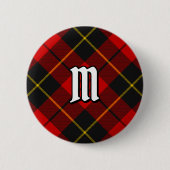 Badge Rond 5 Cm Bouton Clan Wallace Tartan (Devant)