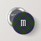 Badge Rond 5 Cm Bouton Clan Wood Tartan (Devant & derrière)