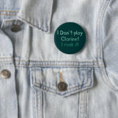 Badge Rond 5 Cm Bouton Clarinet Rock It (En situation)