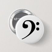 Badge Rond 5 Cm Bouton Clé de basse (Devant & derrière)
