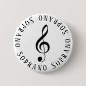 Badge Rond 5 Cm Bouton Clé Soprano (Devant)