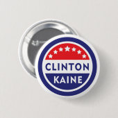 Badge Rond 5 Cm Bouton Clinton/Kaine 2016 (Devant & derrière)