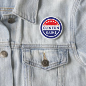Badge Rond 5 Cm Bouton Clinton/Kaine 2016 (En situation)